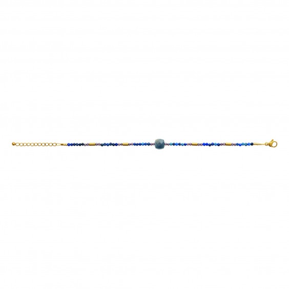 Bracelet Lolite, hématite et perle de Miyukii acier doré - Bijouterie La Petite Française
