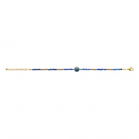 Bracelet Lolite, hématite et perle de Miyukii acier doré - Bijouterie La Petite Française