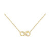 Collier infini croix plaqué or et zirconiums - Bijouterie La Petite Française