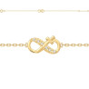 Bracelet infini croix plaqué or et ziconiums - Bijouterie La Petite Française