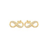 Boucles d'oreilles infini croix plaqué or et zirconiums - Bijouterie La Petite Française
