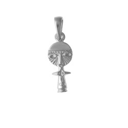 Pendentif Poupée Ashanti 26 mm en Argent – Bijou Symbolique