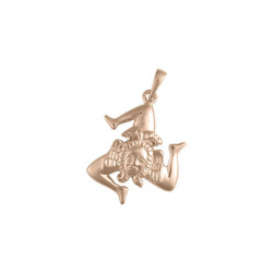 Pendentif Trinacria plaqué Or - Fabrication Française 