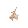 Pendentif Trinacria plaqué Or - Fabrication Française 