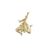 Pendentif Trinacria plaqué Or - Fabrication Française Couleur Or:J