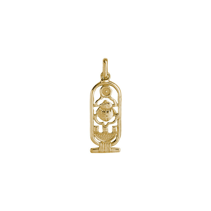 Pendentif cartouche Egyptien Or 9 carats  - Bijouterie La Petite Française