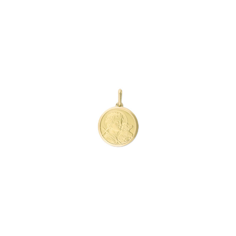 Médaille Saint Jean-Baptiste Or 9 carats  - 20 mm - Bijouterie La Petite Française