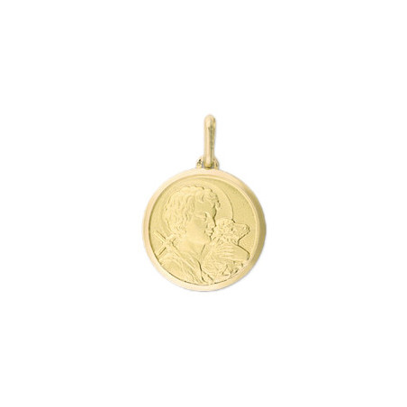 Médaille Saint Jean-Baptiste Or 9 carats  - 20 mm - Bijouterie La Petite Française