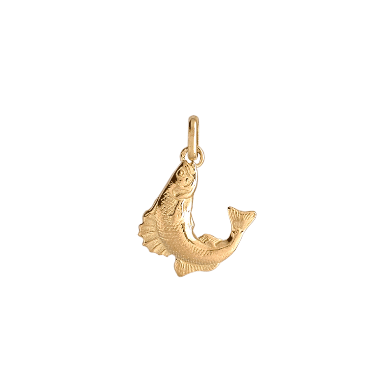 Pendentif poisson truite Or 9 carats  - Bijouterie La Petite Française