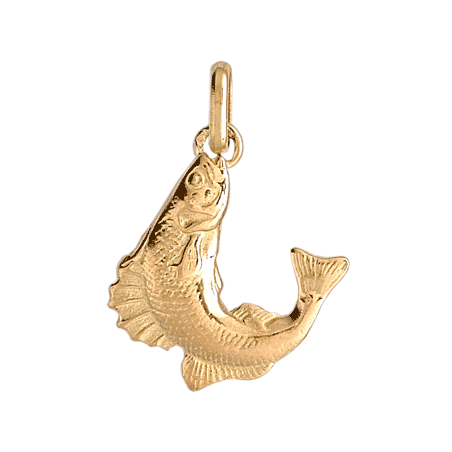 Pendentif poisson truite Or 9 carats  - Bijouterie La Petite Française