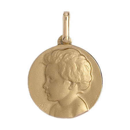 Médaille enfant - 16 mm - Or 9 carats  - Bijouterie La Petite Française