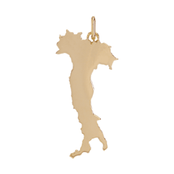 Pendentif carte Italie Or 9 carats  - 49 MM - Bijouterie La Petite Française