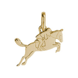 Pendentif cheval et cavalier Or 9 carats  - Bijouterie La Petite Française