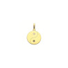 Pendentif Ying-Yang Or 9 carats  - diamants blanc et noir - 12 MM- Bijouterie La Petite Française