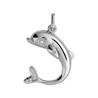 Pendentif dauphin diamants Or 9 carats  - Bijouterie La Petite Française