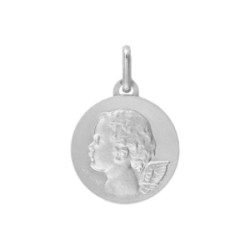 Médaille ange - 15 mm - Or 9 carats   