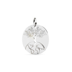 Pendentif monde et arbre de vie Or 9 carats  - 22 MM - Bijouterie La Petite Française