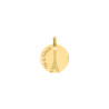 Médaille né à Paris et tour Eiffel Or 9 carats