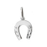 Pendentif fer à cheval avec diamant Or 9 carats  12x10 MM - Bijouterie La Petite Française