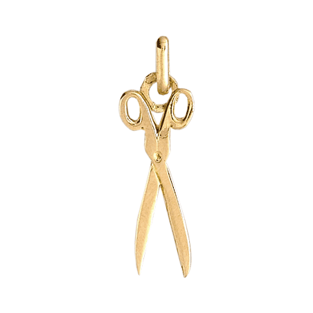 Pendentif ciseaux de couture or 9 carats  