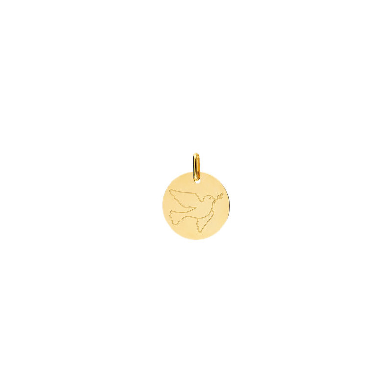 Médaille colombe de la paix Or 9 carats  - Bijouterie La Petite Française