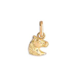 Pendentif tête de cheval Or 9 carats  14 MM 