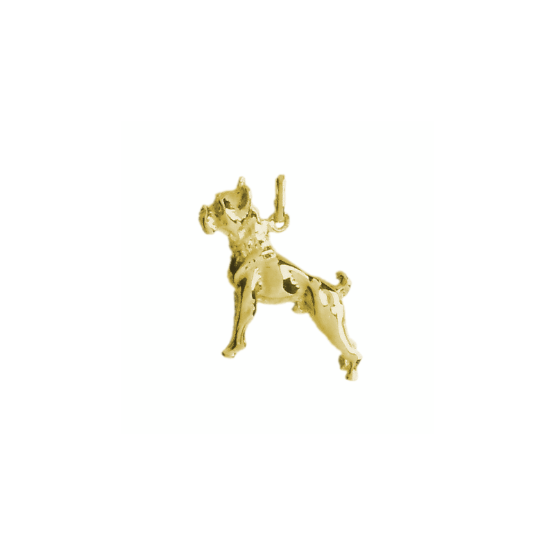 Pendentif chien Boxer Or 9 carats  - 23 MM 
