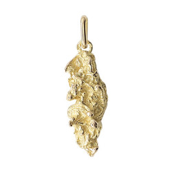 Pendentif pépite Or 9 carats - 37 MM - Bijouterie La Petite Française