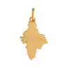 Pendentif carte de l'Inde Or 9 carats  
