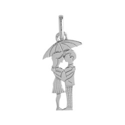 Pendentif amoureux sous parapluie Or 9 carats  