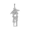 Pendentif amoureux sous parapluie Or 9 carats  