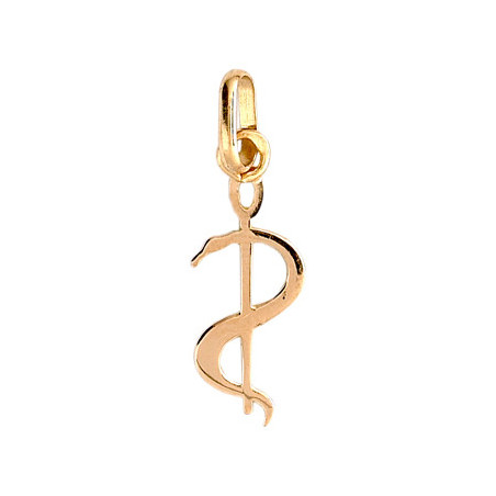 Pendentif caducée Ordre des médecins Or 9 carats  jaune - BijouterieLa Petite Française