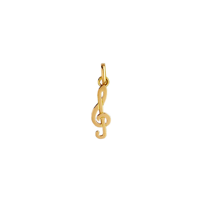 Pendentif clé de sol Or 9 carats  