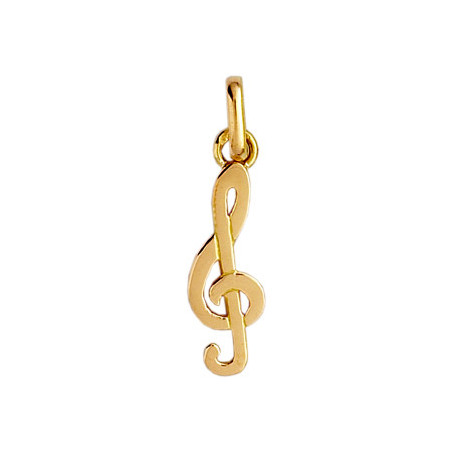 Pendentif clé de sol Or 9 carats  