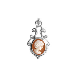 Pendentif camée volutes en or 9 carats  
