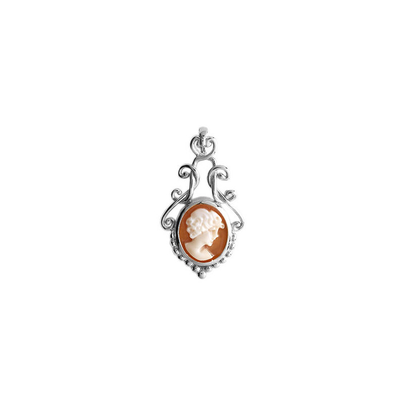 Pendentif camée volutes en or 9 carats  