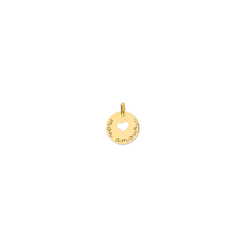 Pendentif Mon amour Or 9 carats