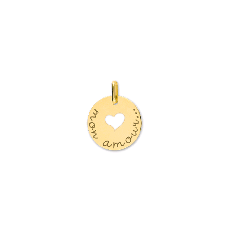 Pendentif Mon amour Or 9 carats