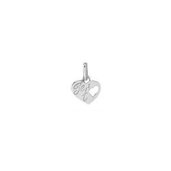Pendentif coeur je t'aime Or 9 carats  