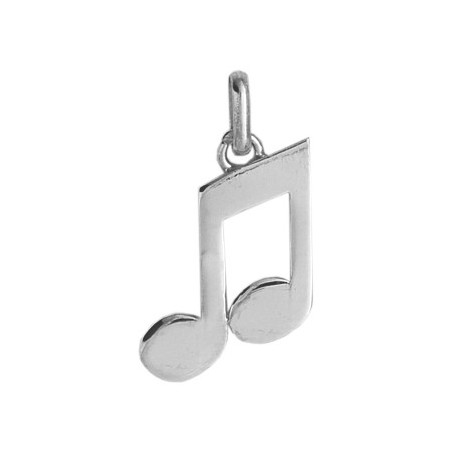 Pendentif double croche Or 9 carats gris - Bijouterie La Petite Française