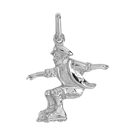 Pendentif patineur à rollers or 9 carats  - Bijouterie La Petite Française