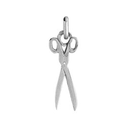 Pendentif ciseaux de couture diamant et or 9 carats  