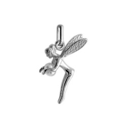Pendentif fée et perle Or 9 carats  