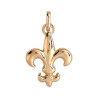 Pendentif Fleur de Lys Or 9 carats  - 21 X 13 MM 