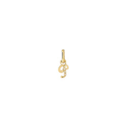 Pendentif lettre diamants en Or 9 carats  