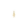 Pendentif lettre diamants en Or 9 carats  