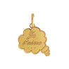 Pendentif bulle "je t'aime" Or 9 carats  