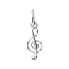 Pendentif clé de sol Or 9 carats  gris- Bijouterie La Petite Française