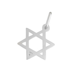 Pendentif Etoile de David diamant Or 9 carats  