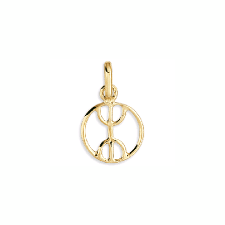 Pendentif Berbère cercle Or 9 carats jaune  - 10 MM - Bijouterie La Petite Française